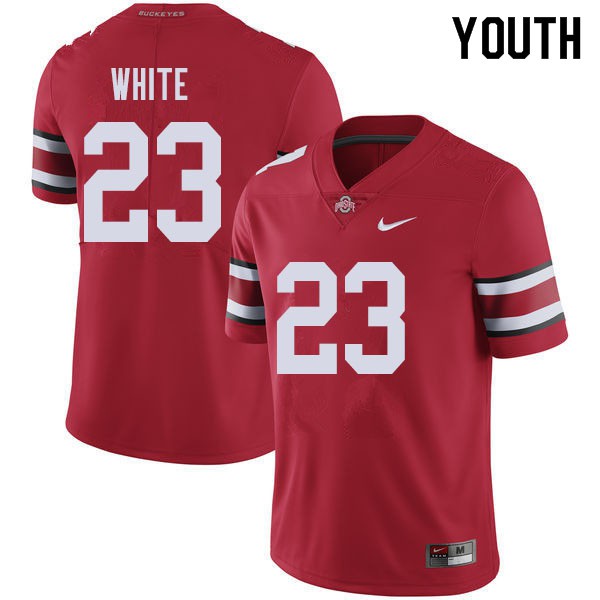 Ohio State Buckeyes #23 De'Shawn White Youth Stitch Jersey Red